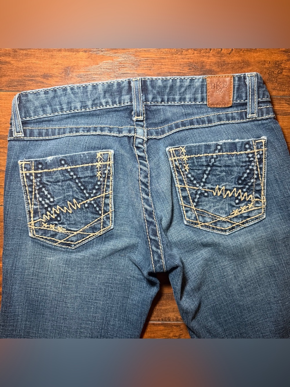 BKE Stella 2000s Low Rise Bootcut Jeans 30 Inseam Thick Stitch Y2K Western Denim - Picture 4 of 10